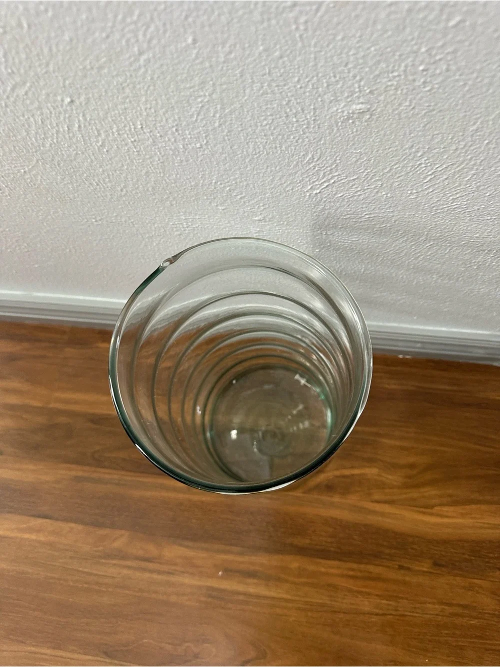 Clear Decorative Ripple Glass Vase - Home Accents